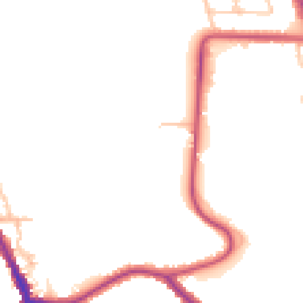 Daytime road noise heatmap for CR6 9YA