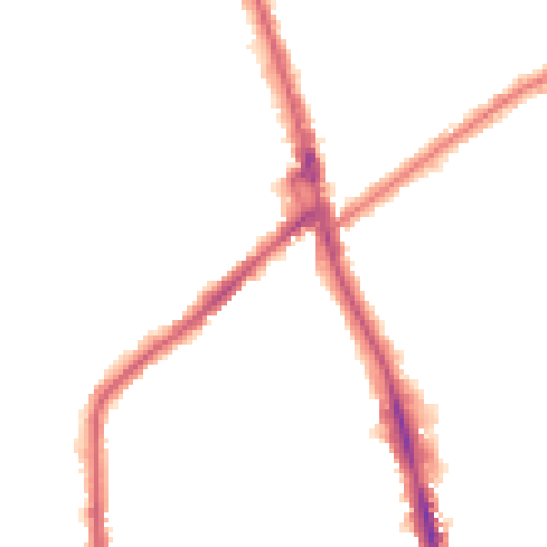 Night-time road noise heatmap for CR7 6AB