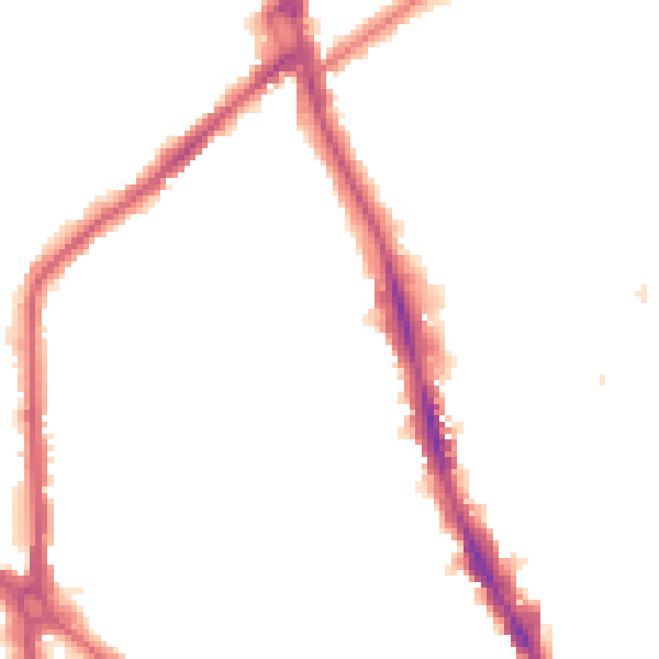Night-time road noise heatmap for CR7 6AD