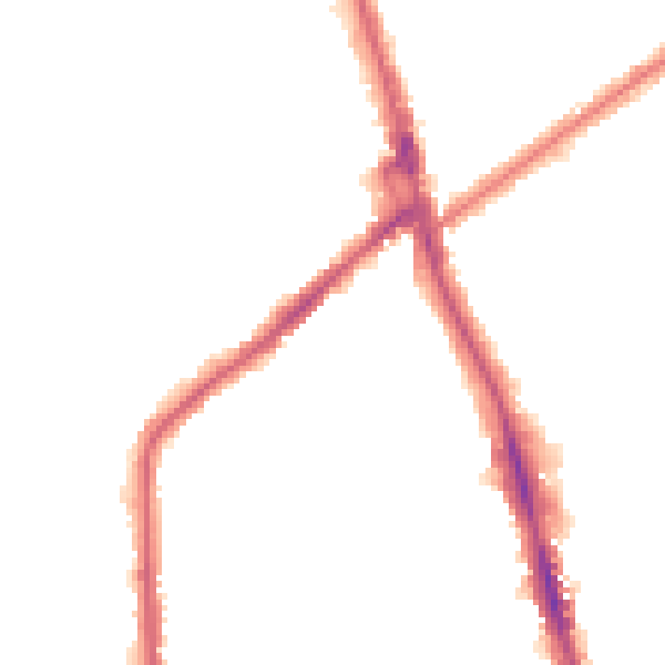 Night-time road noise heatmap for CR7 6AE