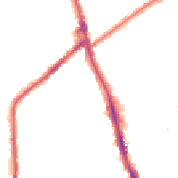 Night-time road noise heatmap for CR7 6AH