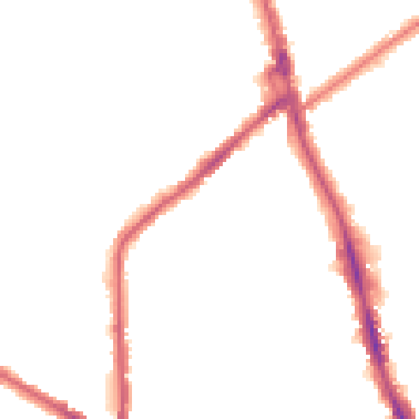 Night-time road noise heatmap for CR7 6AJ
