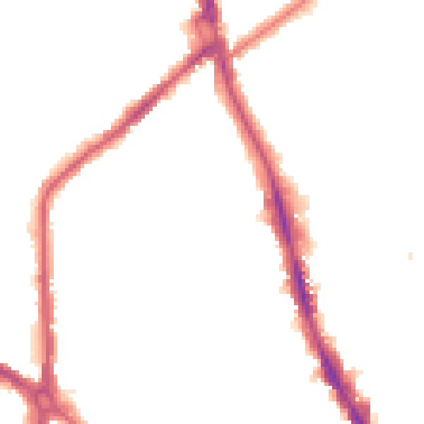 Night-time road noise heatmap for CR7 6AP