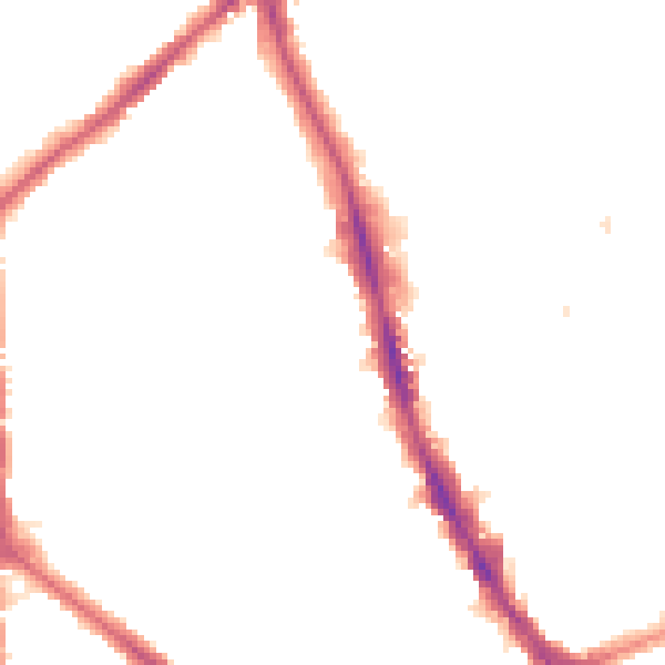 Night-time road noise heatmap for CR7 6AS