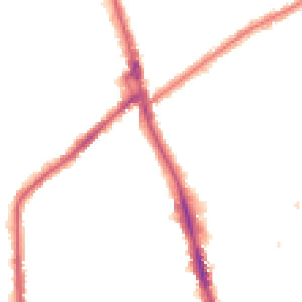 Night-time road noise heatmap for CR7 6AZ