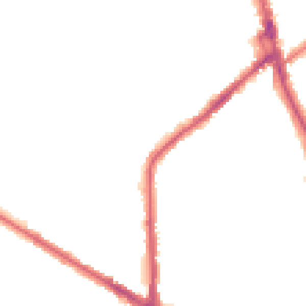 Night-time road noise heatmap for CR7 6BB