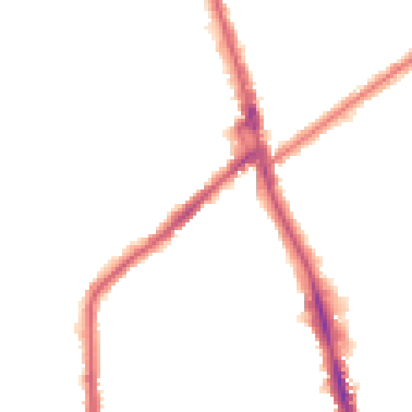 Night-time road noise heatmap for CR7 6BD