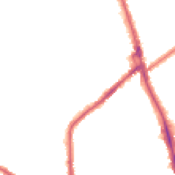 Night-time road noise heatmap for CR7 6BE