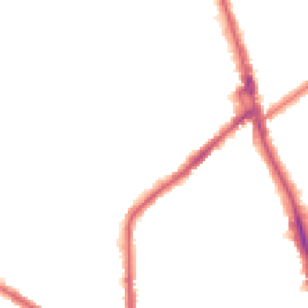 Night-time road noise heatmap for CR7 6BG