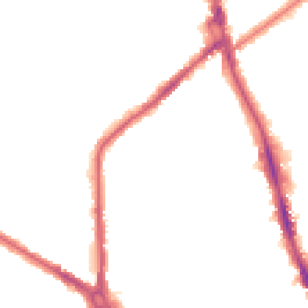 Night-time road noise heatmap for CR7 6BR