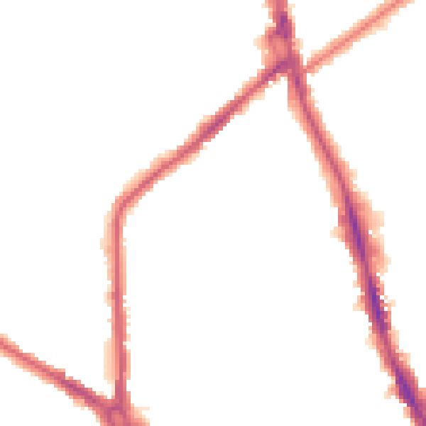 Night-time road noise heatmap for CR7 6BS