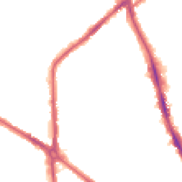Night-time road noise heatmap for CR7 6BW