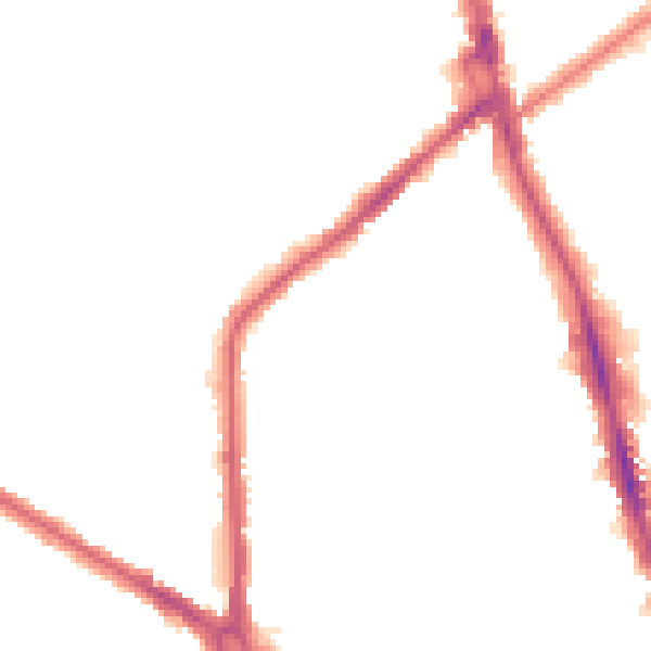 Night-time road noise heatmap for CR7 6BX