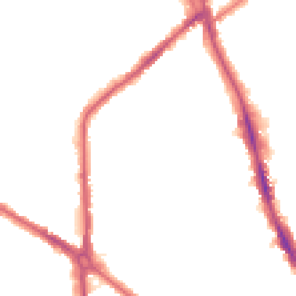 Night-time road noise heatmap for CR7 6BZ