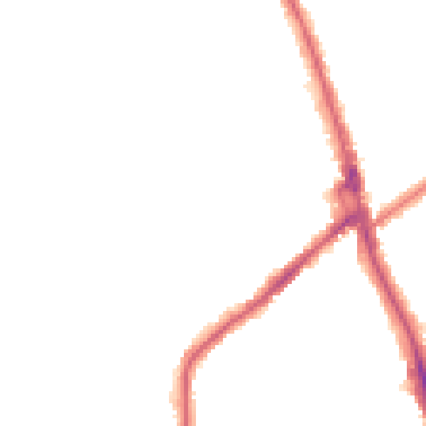 Night-time road noise heatmap for CR7 6DB