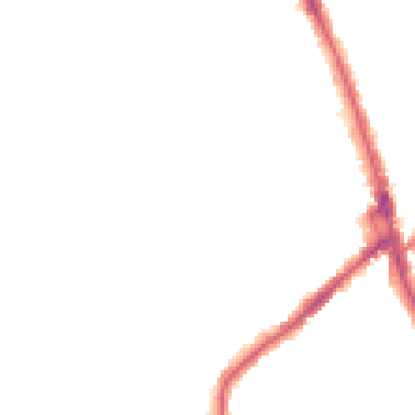 Night-time road noise heatmap for CR7 6DD