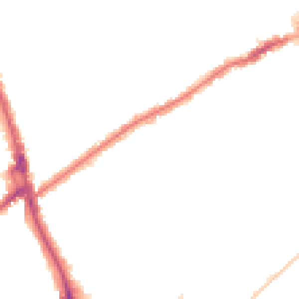 Night-time road noise heatmap for CR7 7BF