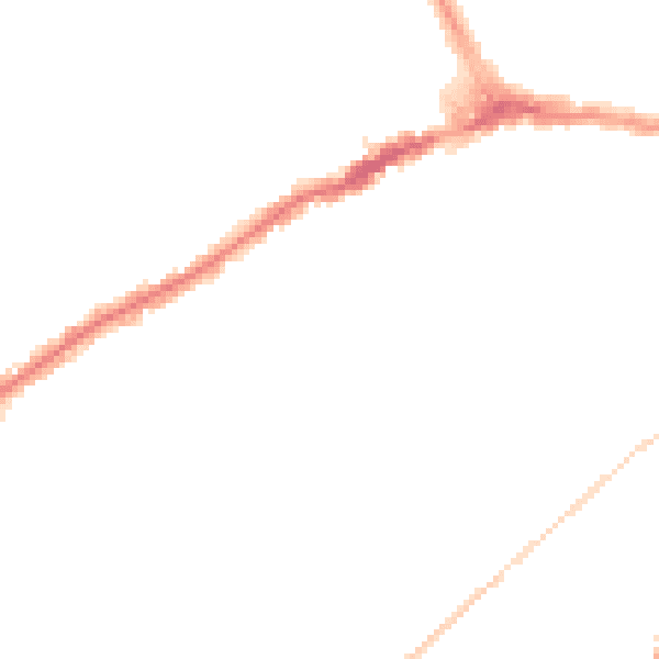 Night-time road noise heatmap for CR7 7BH