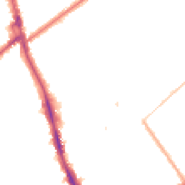 Night-time road noise heatmap for CR7 7HD