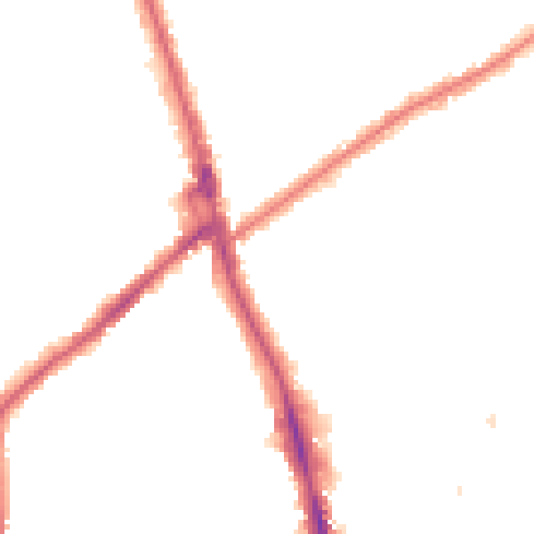 Night-time road noise heatmap for CR7 7HS
