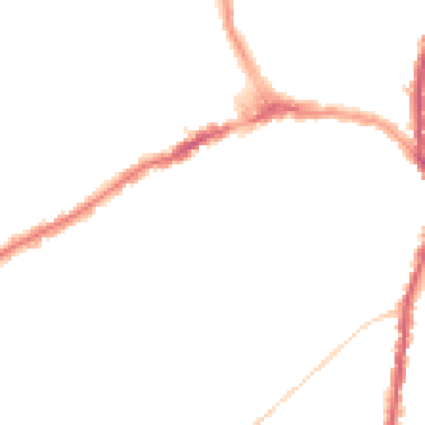 Night-time road noise heatmap for CR7 7RZ