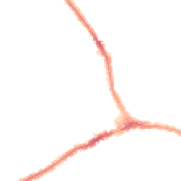 Night-time road noise heatmap for CR7 8FL