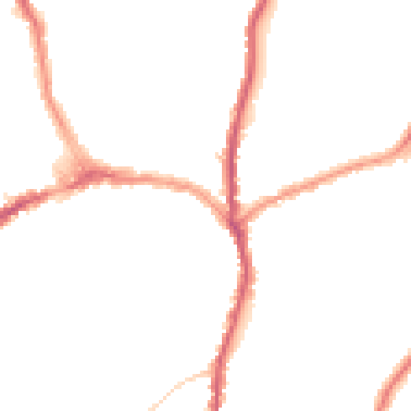 Night-time road noise heatmap for CR7 8RU