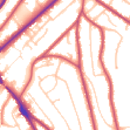 Daytime road noise heatmap for CR8 1AB