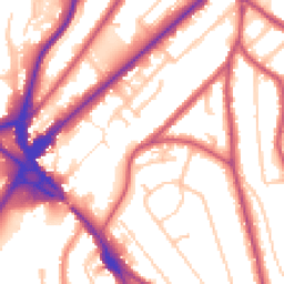 Daytime road noise heatmap for CR8 1AE