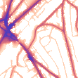 Daytime road noise heatmap for CR8 1AN