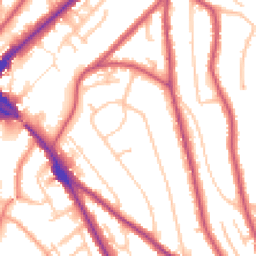Daytime road noise heatmap for CR8 1AS