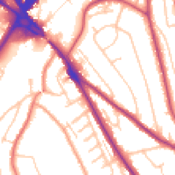 Daytime road noise heatmap for CR8 1BA