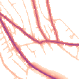 Daytime road noise heatmap for CR8 1BJ