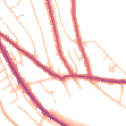 Daytime road noise heatmap for CR8 1DE