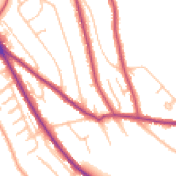 Daytime road noise heatmap for CR8 1DP