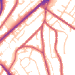 Daytime road noise heatmap for CR8 1DS
