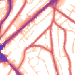 Daytime road noise heatmap for CR8 1DY