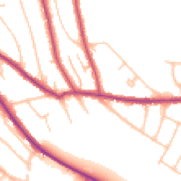 Daytime road noise heatmap for CR8 1EB