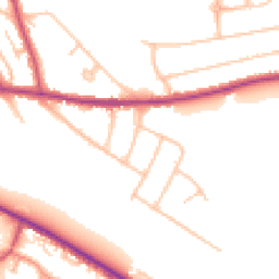 Daytime road noise heatmap for CR8 1EJ