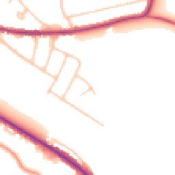 Daytime road noise heatmap for CR8 1EN