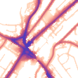 Daytime road noise heatmap for CR8 2AH