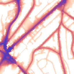 Daytime road noise heatmap for CR8 2AJ