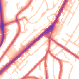 Daytime road noise heatmap for CR8 2BJ