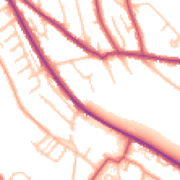 Daytime road noise heatmap for CR8 2DX