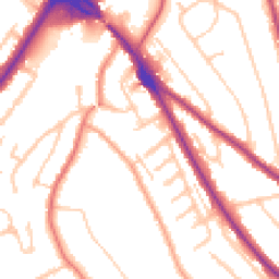 Daytime road noise heatmap for CR8 2EF