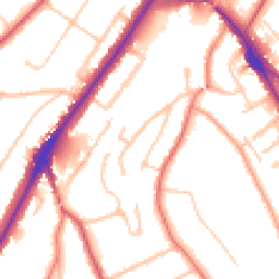 Daytime road noise heatmap for CR8 2EJ