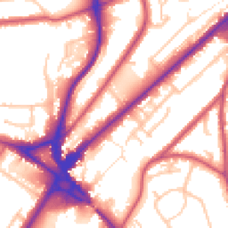 Daytime road noise heatmap for CR8 2FB