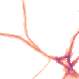 Night-time road noise heatmap for CR8 2JB
