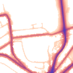 Daytime road noise heatmap for CR8 2JJ