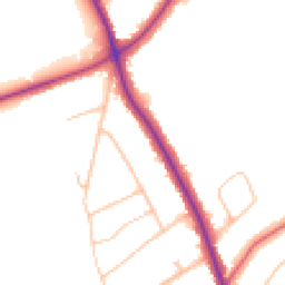 Daytime road noise heatmap for CR8 3BQ